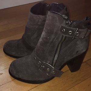 All-Saints dark charcoal booties